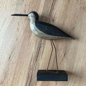 Shore Bird Hand carved Wood hand painted Coastal Beachy 8” Tall Nautical Ocean